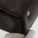 CELINE Macadam Canvas Hand Bag PVC Leather Brown Gold Auth 101152-9