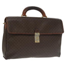 CELINE Macadam Canvas Hand Bag PVC Leather Brown Gold Auth 101152-1