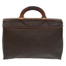 CELINE Macadam Canvas Hand Bag PVC Leather Brown Gold Auth 101152-2