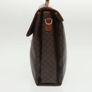 CELINE Macadam Canvas Hand Bag PVC Leather Brown Gold Auth 101152-3