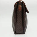 CELINE Macadam Canvas Hand Bag PVC Leather Brown Gold Auth 101152-4