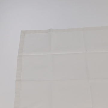 HERMES Handkerchief Cotton White Auth 101161 - 0