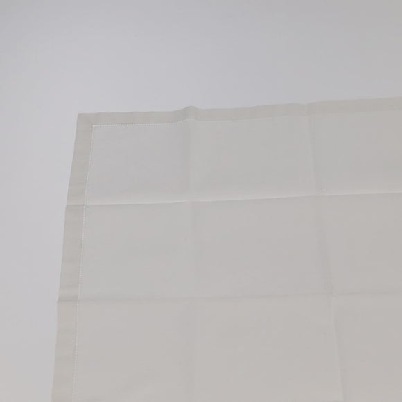 HERMES Handkerchief Cotton White Auth 101161