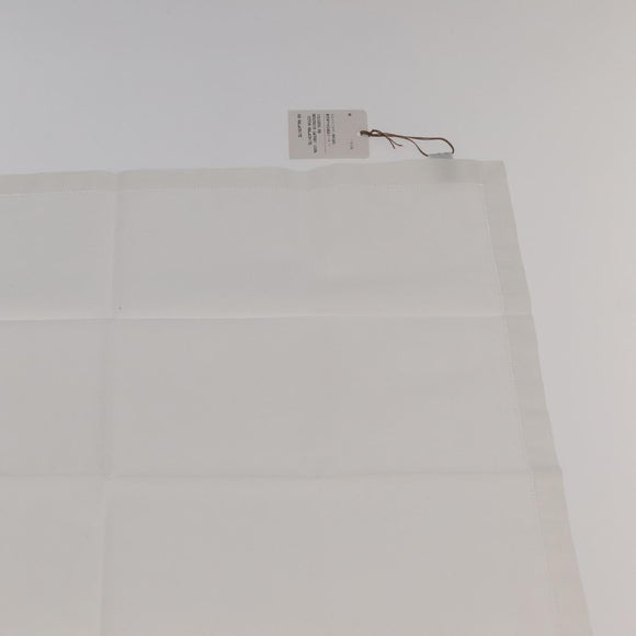 HERMES Handkerchief Cotton White Auth 101161