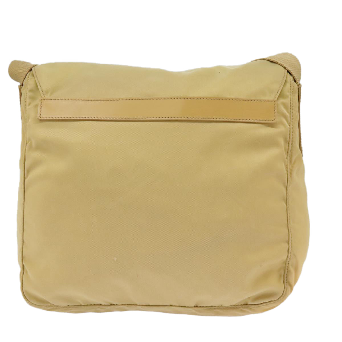 PRADA Shoulder Bag Nylon Beige Auth 101189