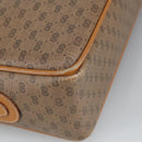 GUCCI Micro GG Supreme Shoulder Bag PVC Leather Beige Gold Auth 101192-14