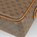 GUCCI Micro GG Supreme Shoulder Bag PVC Leather Beige Gold Auth 101192-15