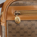 GUCCI Micro GG Supreme Shoulder Bag PVC Leather Beige Gold Auth 101192-19