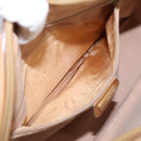 GUCCI Micro GG Supreme Shoulder Bag PVC Leather Beige Gold Auth 101192-23