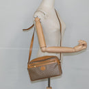GUCCI Micro GG Supreme Shoulder Bag PVC Leather Beige Gold Auth 101192-26