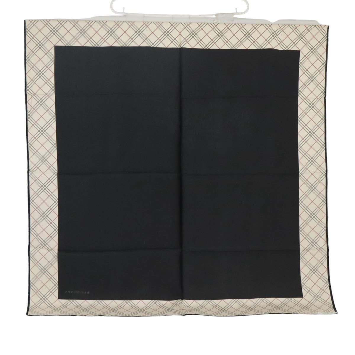 BURBERRY Scarf Silk Black Beige Auth 101199 - 0