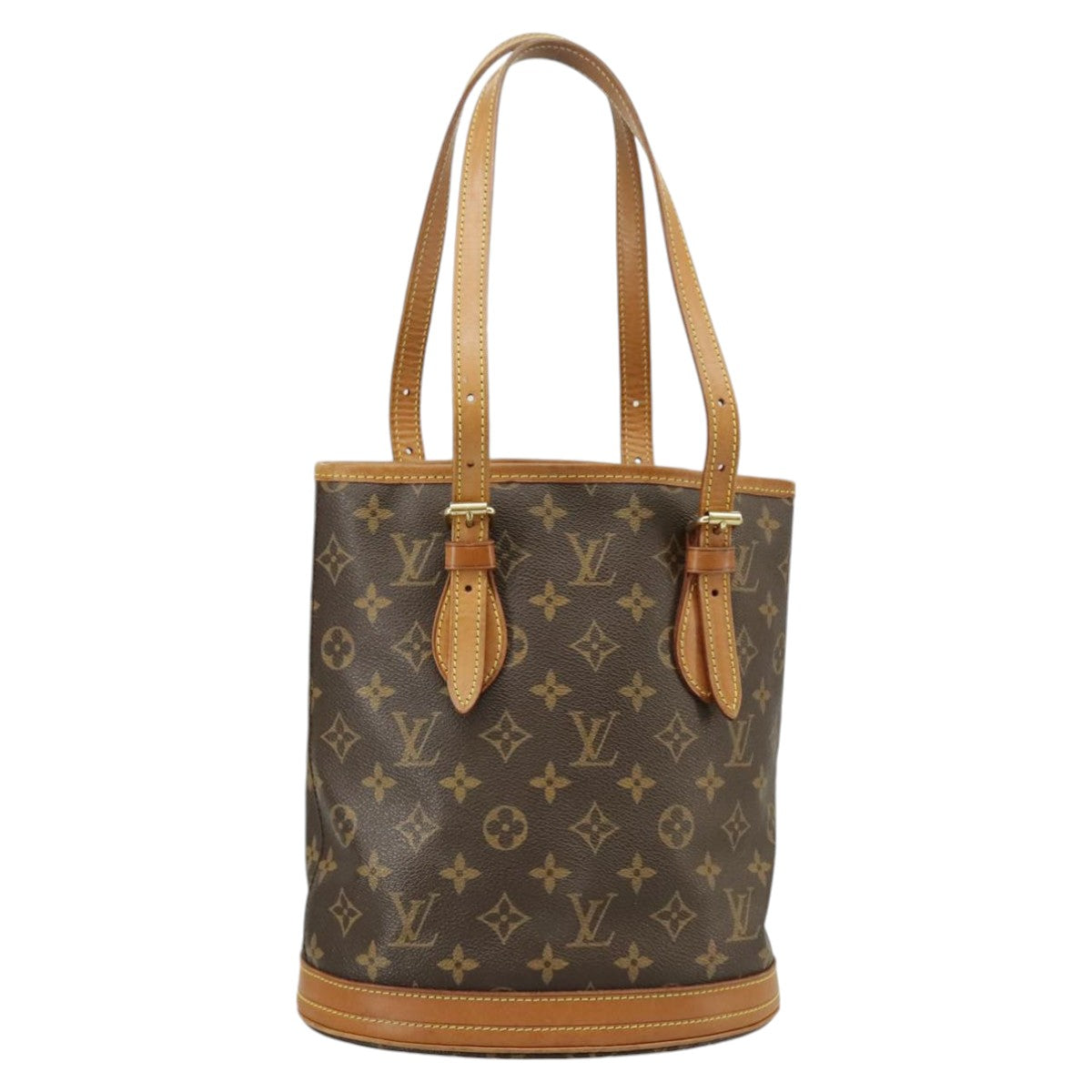 LOUIS VUITTON Monogram Bucket PM Shoulder Bag M42238 LV Auth bs20014