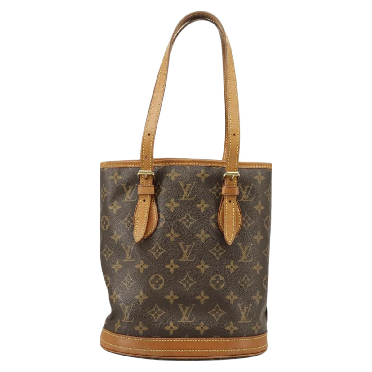 LOUIS VUITTON Monogram Bucket PM Shoulder Bag M42238 LV Auth bs20014