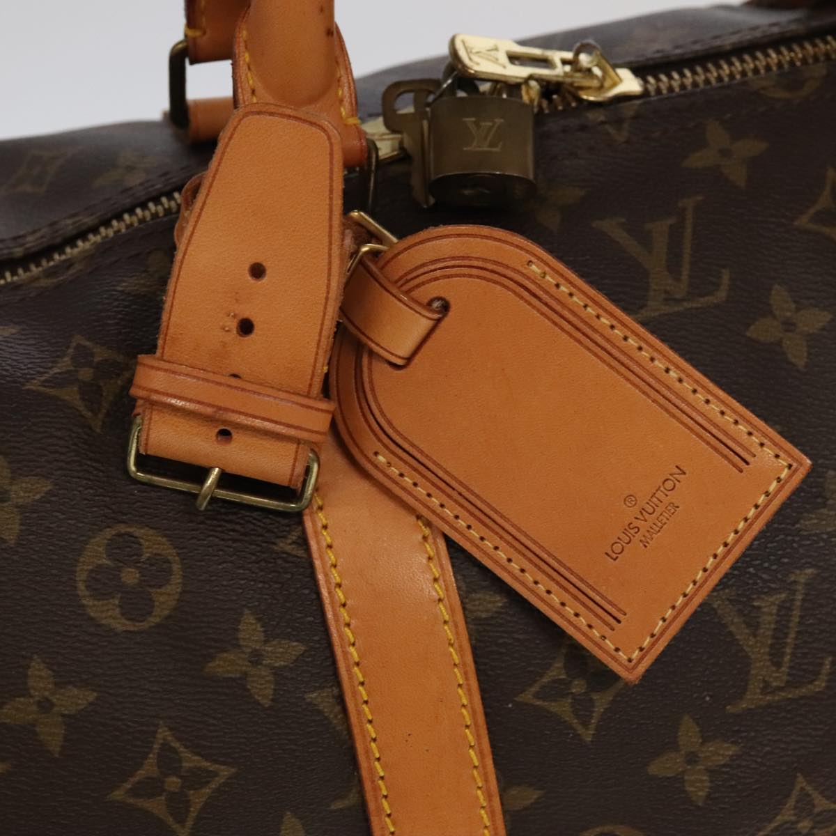 LOUIS VUITTON Monogram Keepall 60 Boston Bag M41422 LV Auth 101204