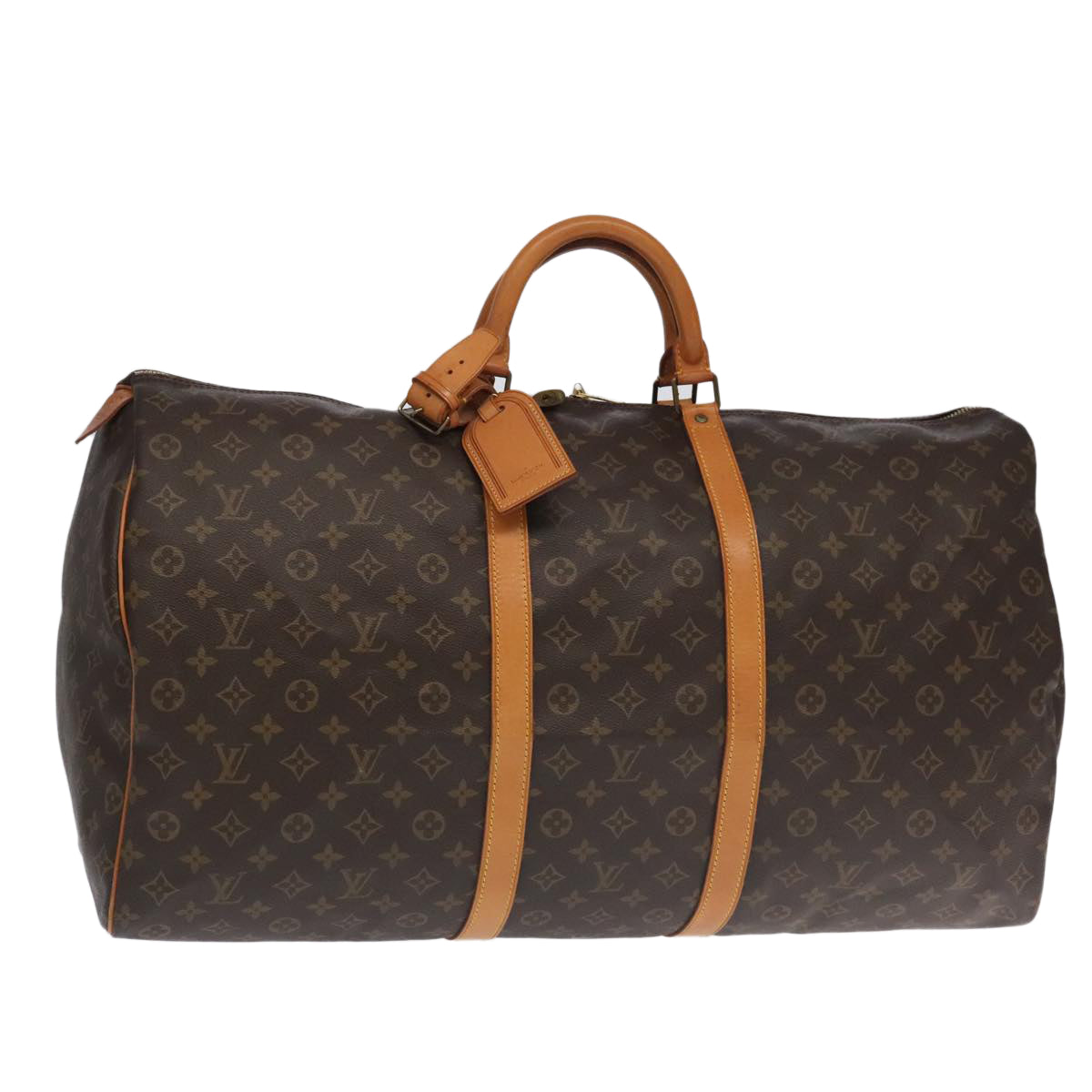 LOUIS VUITTON Monogram Keepall 60 Boston Bag M41422 LV Auth 101204