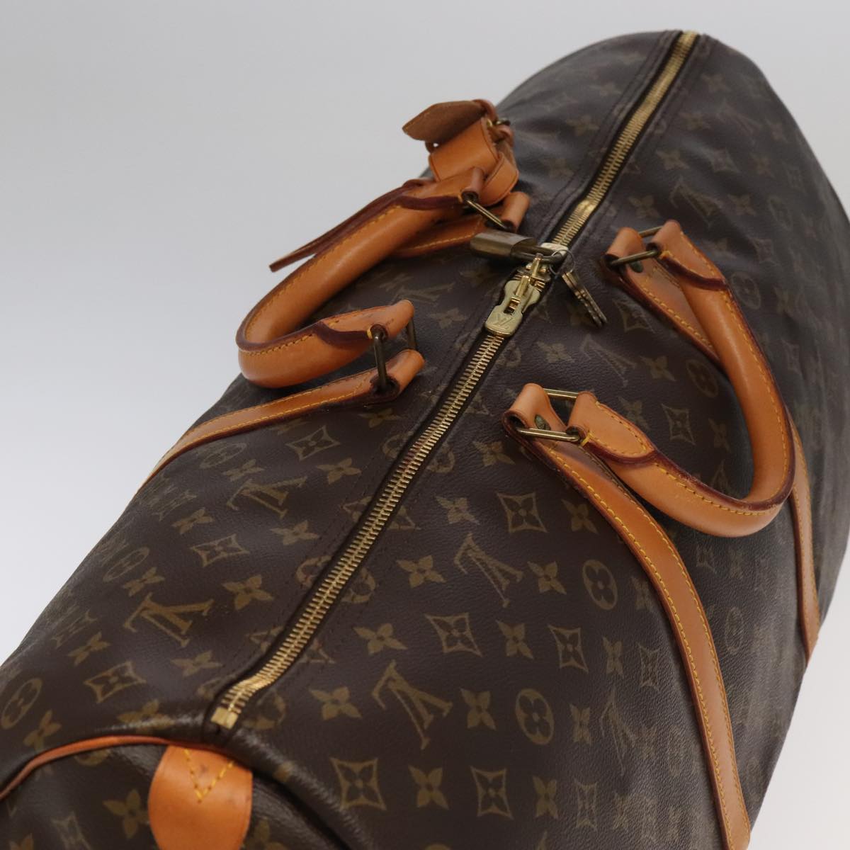 LOUIS VUITTON Monogram Keepall 60 Boston Bag M41422 LV Auth 101204