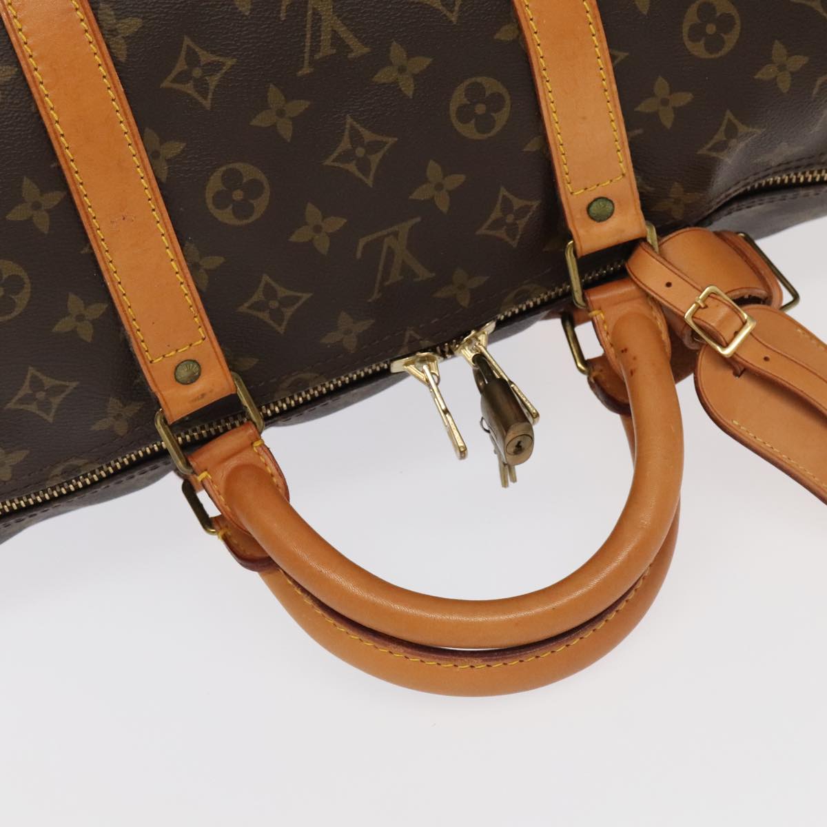 LOUIS VUITTON Monogram Keepall 60 Boston Bag M41422 LV Auth 101204