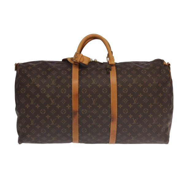 LOUIS VUITTON Monogram Keepall Bandouliere 60 Boston Bag M41412 LV Auth 101205