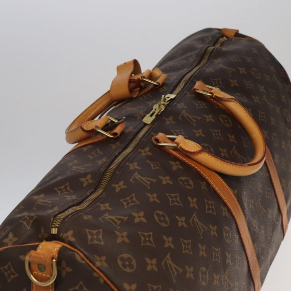 LOUIS VUITTON Monogram Keepall Bandouliere 60 Boston Bag M41412 LV Auth 101205