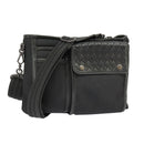 BOTTEGA VENETA INTRECCIATO Shoulder Bag Canvas Black Auth 101220-1