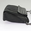 BOTTEGA VENETA INTRECCIATO Shoulder Bag Canvas Black Auth 101220-4