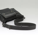 BOTTEGA VENETA INTRECCIATO Shoulder Bag Canvas Black Auth 101220-7