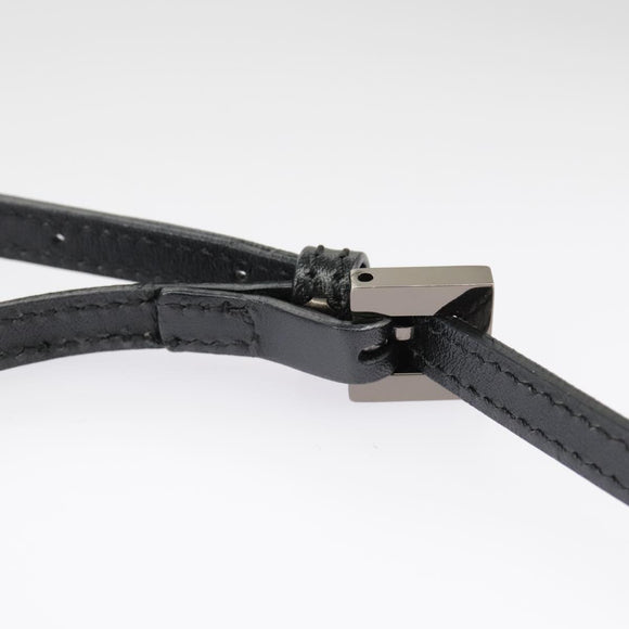 FENDI Zucchino Canvas Mamma Baguette Shoulder Bag Black Auth 101222V