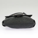 FENDI Zucchino Canvas Mamma Baguette Shoulder Bag Black Auth 101222V-5