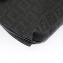 FENDI Zucchino Canvas Mamma Baguette Shoulder Bag Black Auth 101222V-16