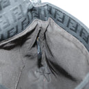 FENDI Zucchino Canvas Mamma Baguette Shoulder Bag Black Auth 101222V-24