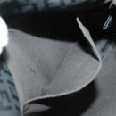 FENDI Zucchino Canvas Mamma Baguette Shoulder Bag Black Auth 101222V-26