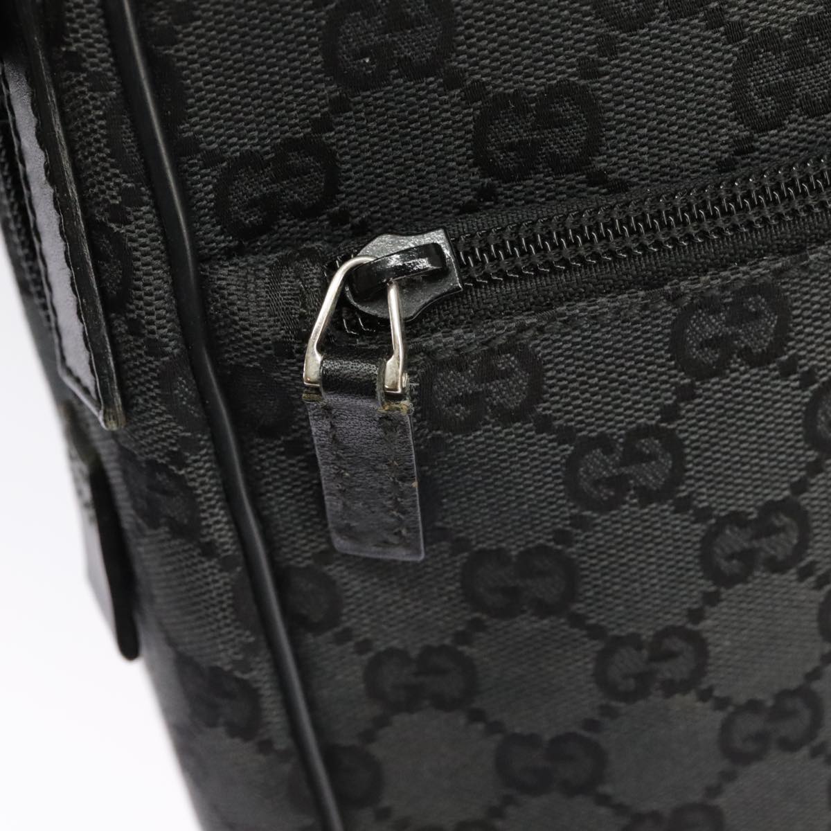 GUCCI GG Canvas Shoulder Bag Black 018 1612 Auth 101223