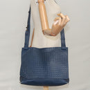 BOTTEGA VENETA INTRECCIATO Shoulder Bag Leather Navy Auth 101224-20