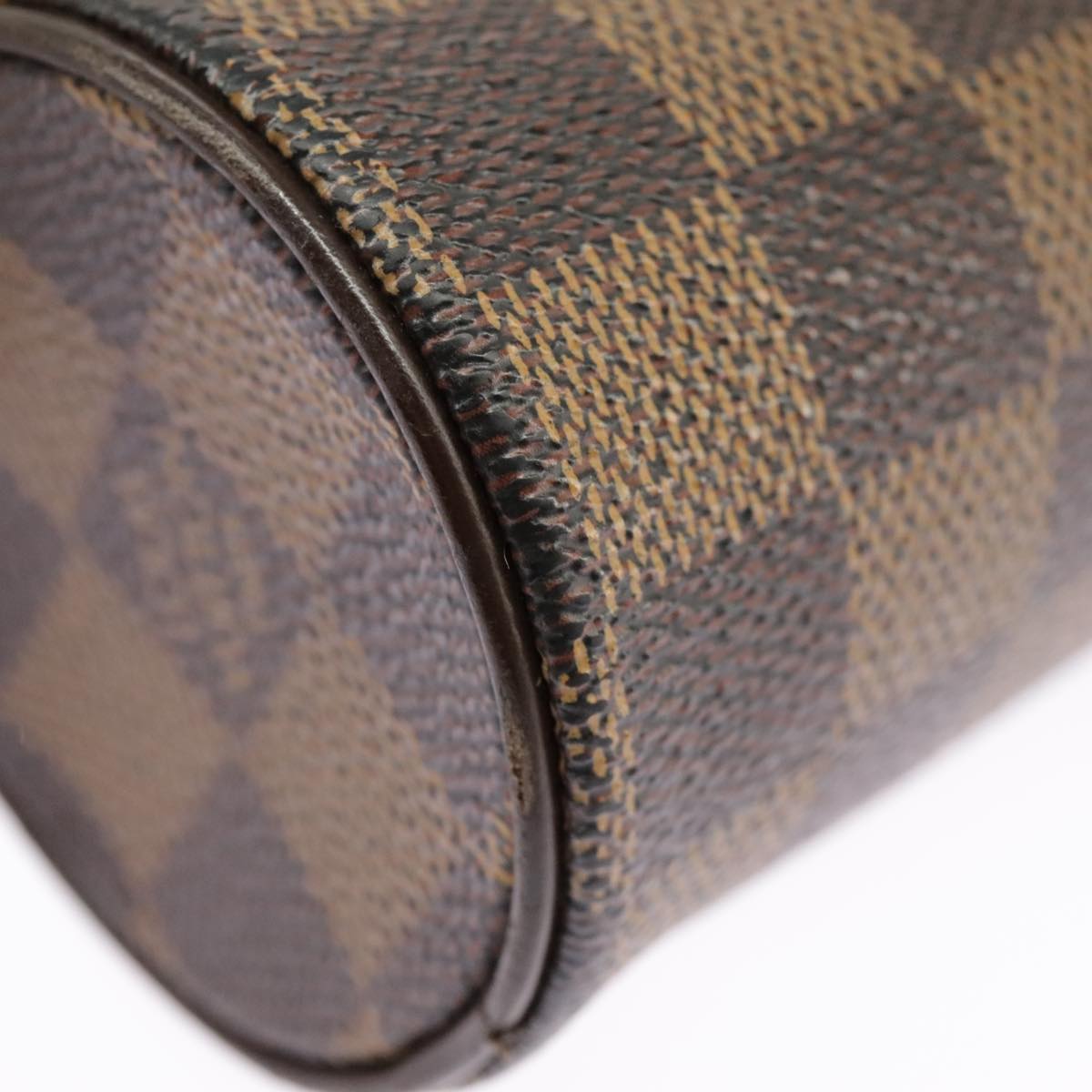 LOUIS VUITTON Damier Ebene Papillon Pouch LV Auth 101229