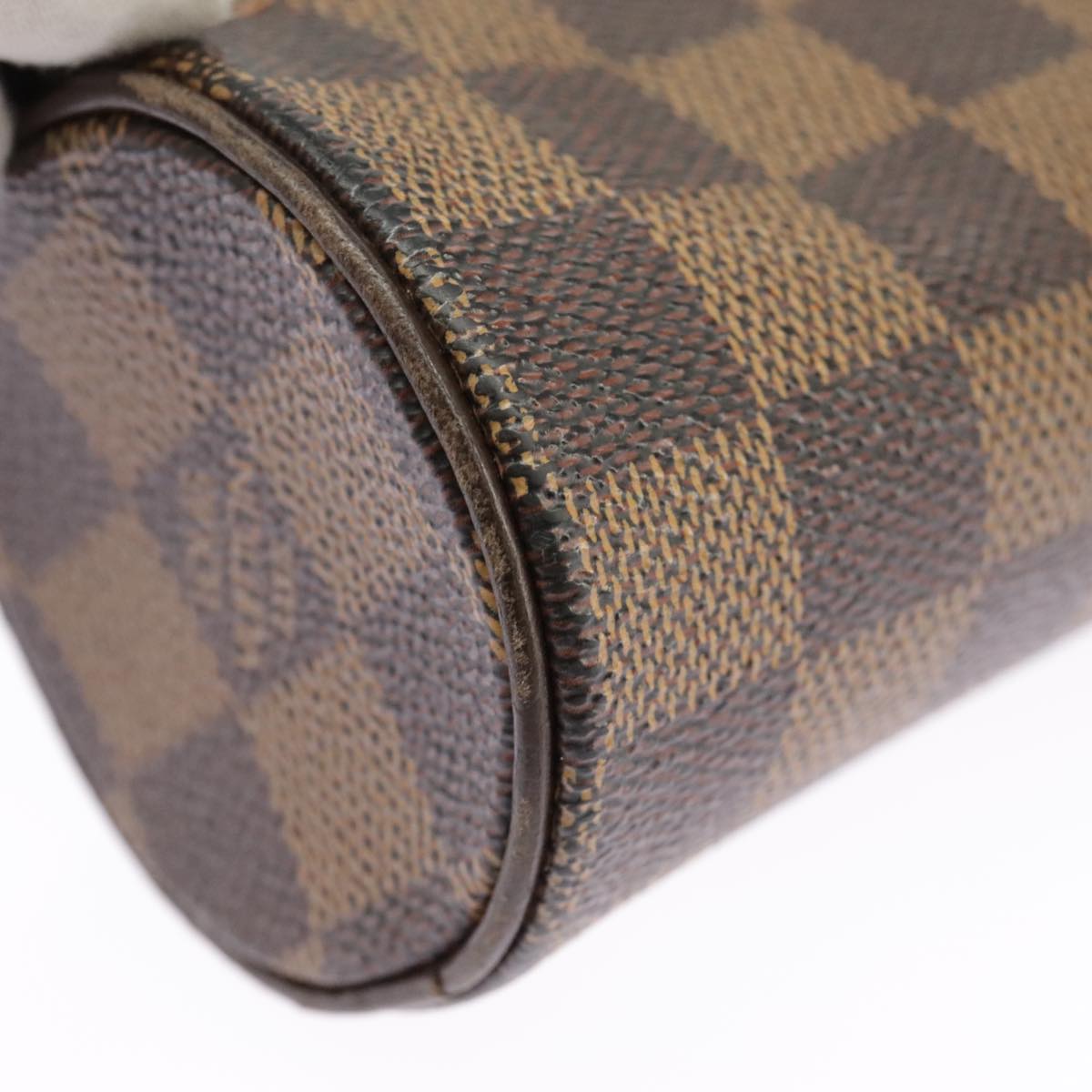 LOUIS VUITTON Damier Ebene Papillon Pouch LV Auth 101229