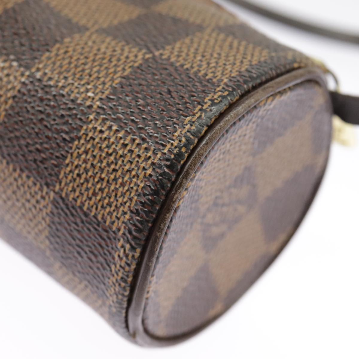 LOUIS VUITTON Damier Ebene Papillon Pouch LV Auth 101229