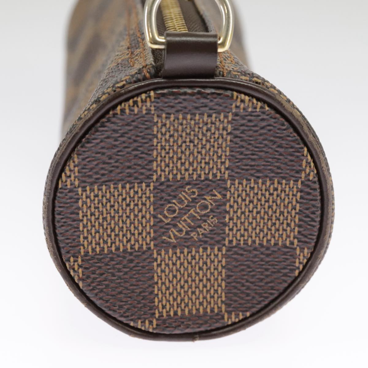 LOUIS VUITTON Damier Ebene Papillon Pouch LV Auth 101229