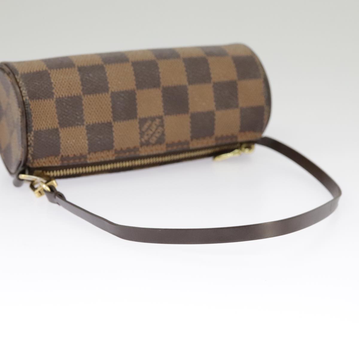 LOUIS VUITTON Damier Ebene Papillon Pouch LV Auth 101229