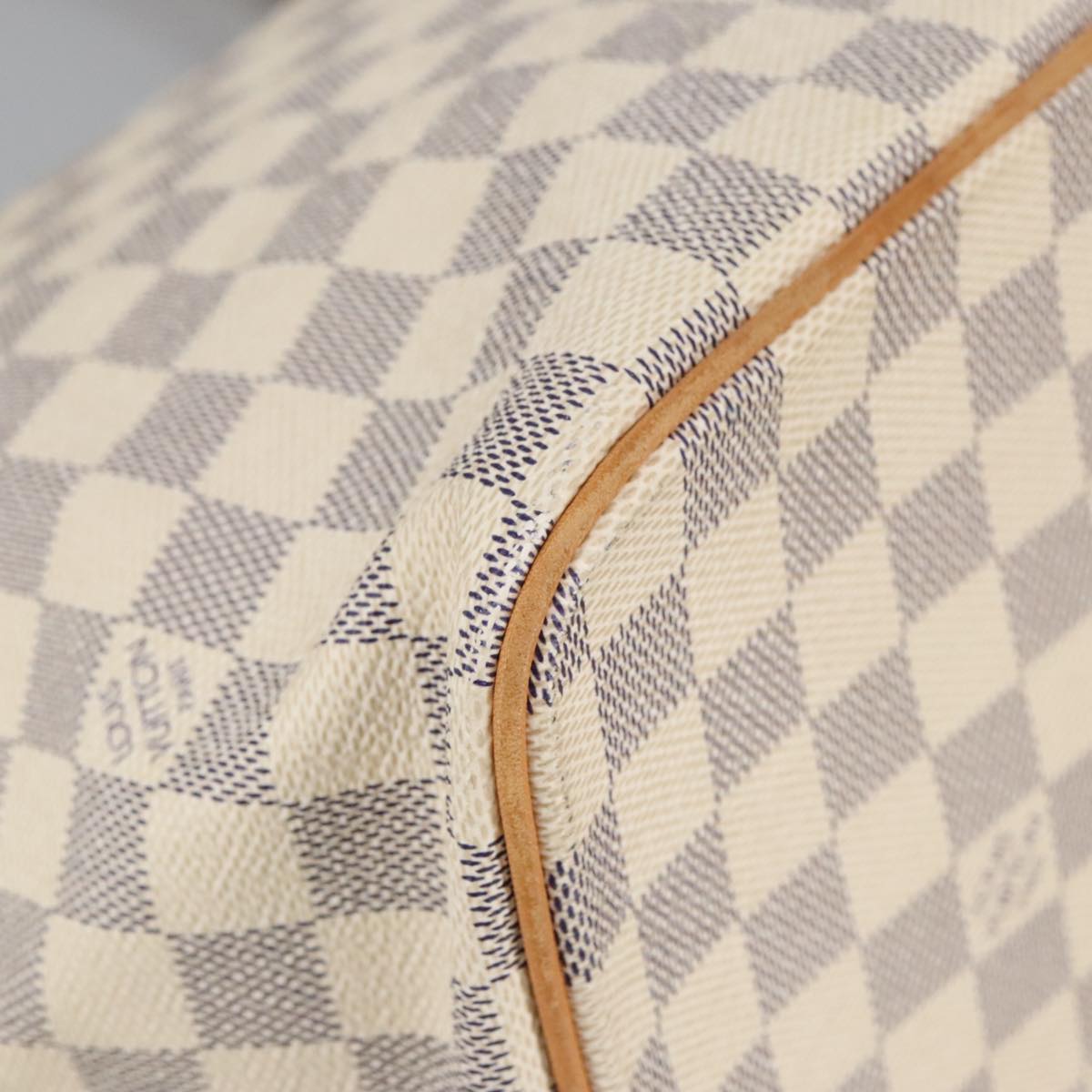 LOUIS VUITTON Damier Azur Saleya MM Tote Bag N51185 LV Auth 101233