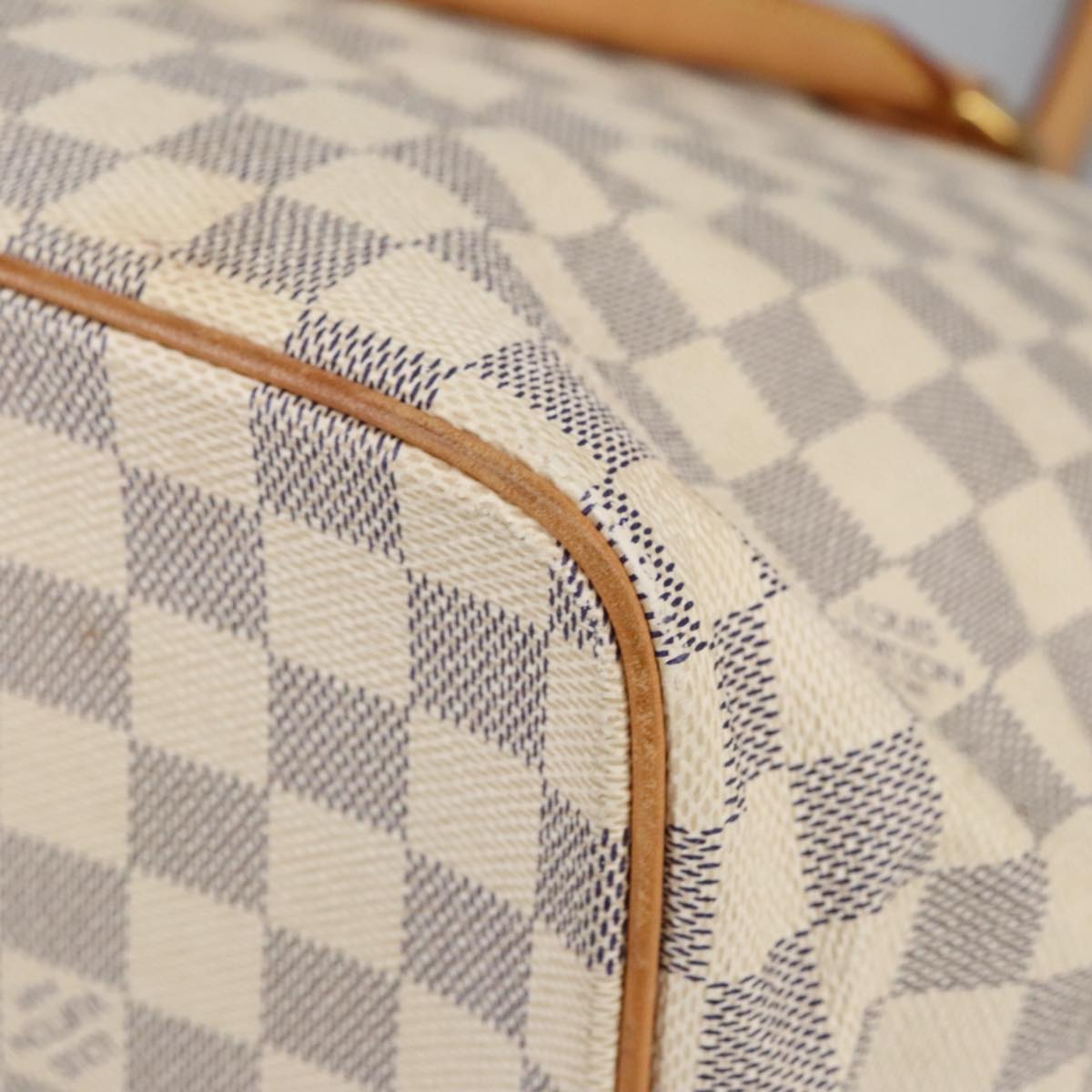 LOUIS VUITTON Damier Azur Saleya MM Tote Bag N51185 LV Auth 101233