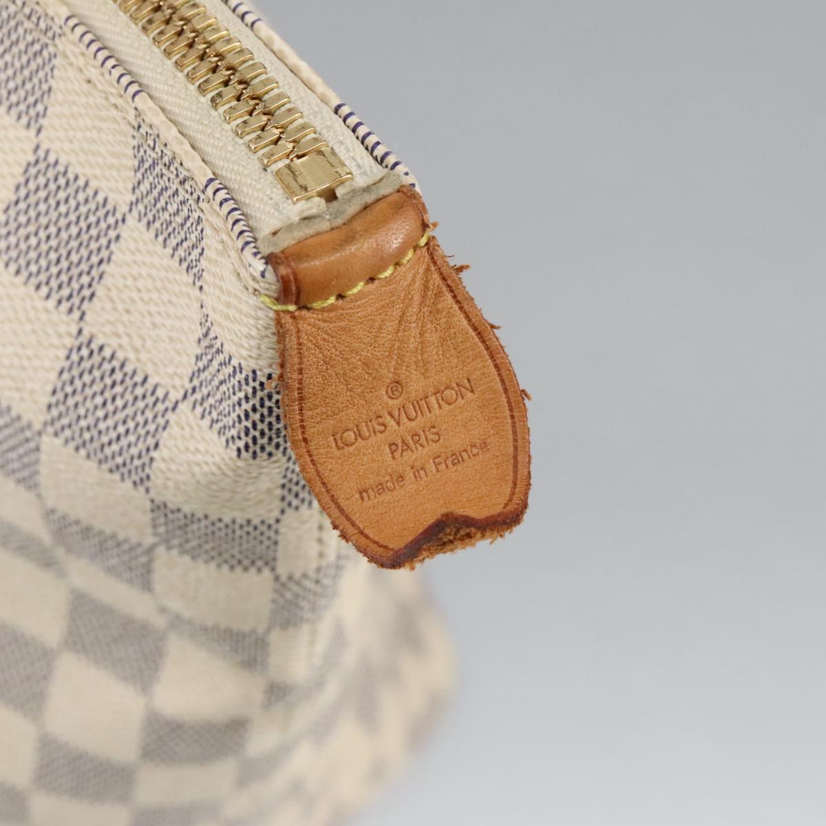 LOUIS VUITTON Damier Azur Saleya MM Tote Bag N51185 LV Auth 101233