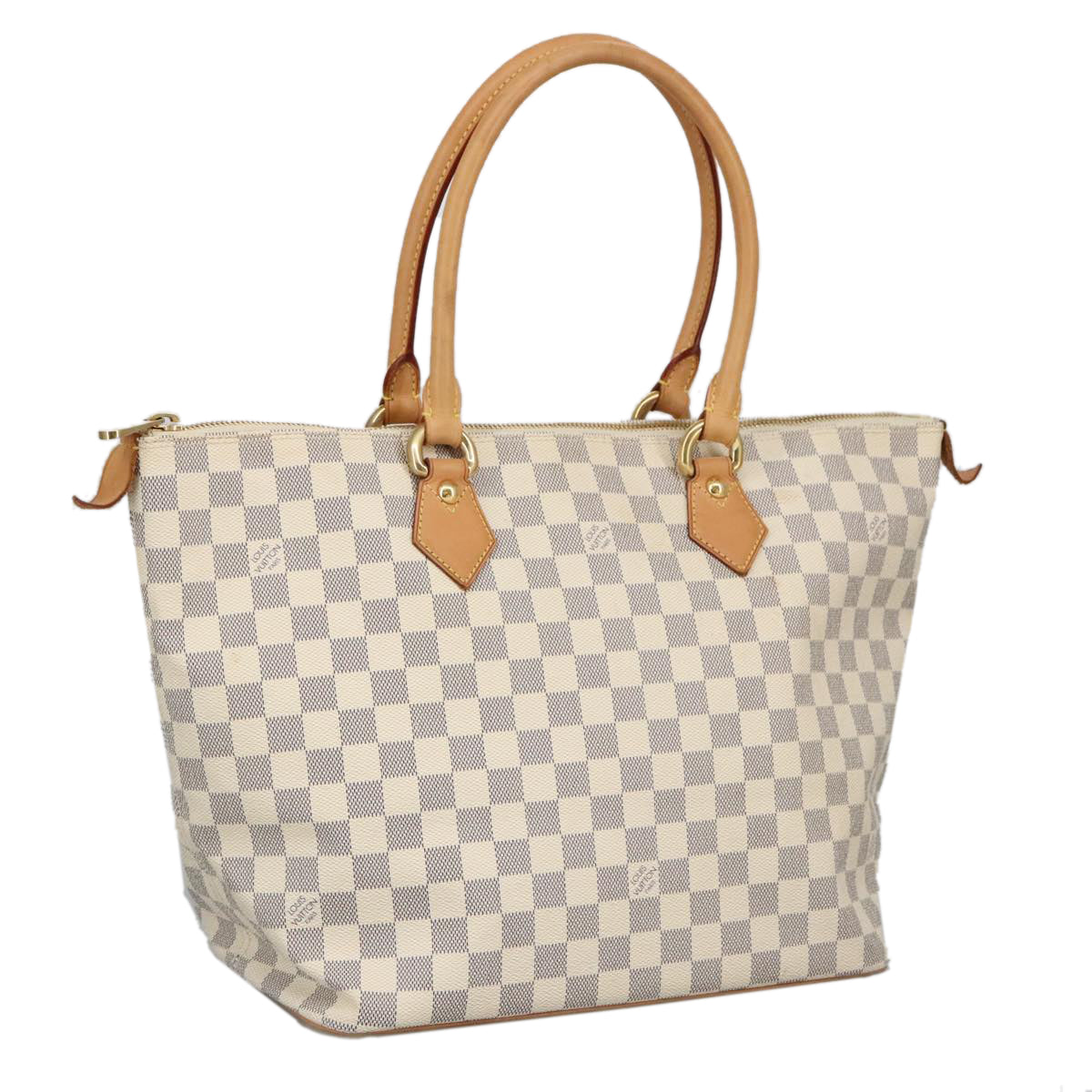 LOUIS VUITTON Damier Azur Saleya MM Tote Bag N51185 LV Auth 101233