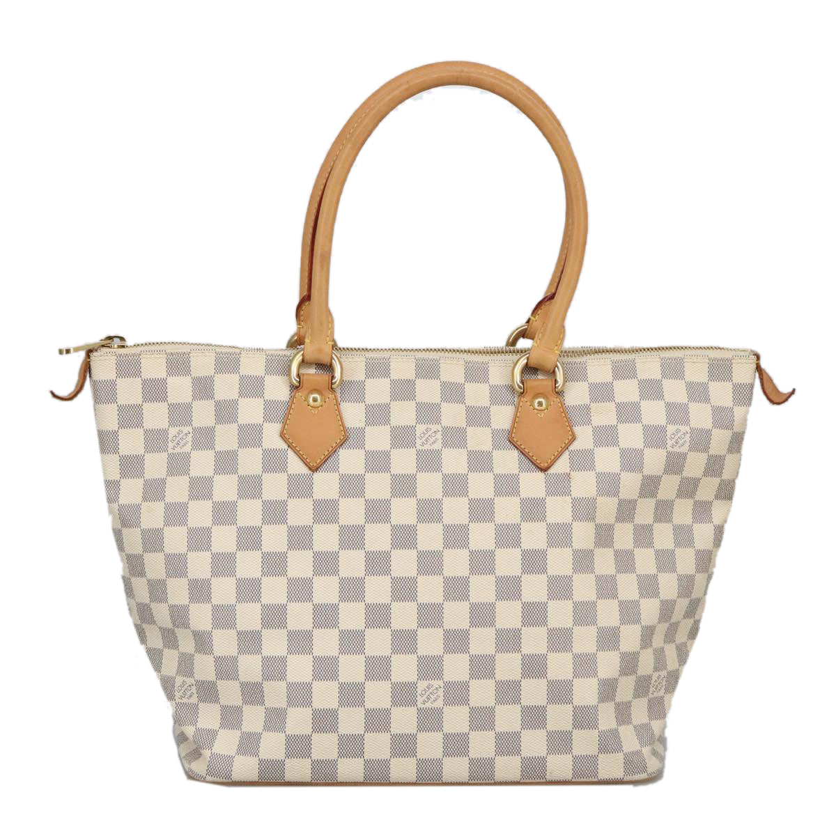 LOUIS VUITTON Damier Azur Saleya MM Tote Bag N51185 LV Auth 101233