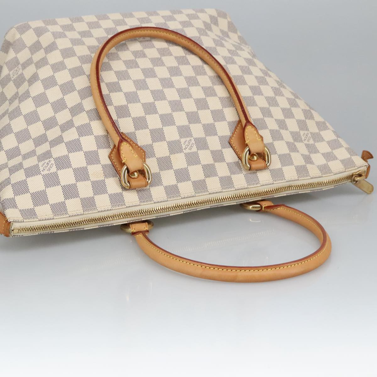 LOUIS VUITTON Damier Azur Saleya MM Tote Bag N51185 LV Auth 101233