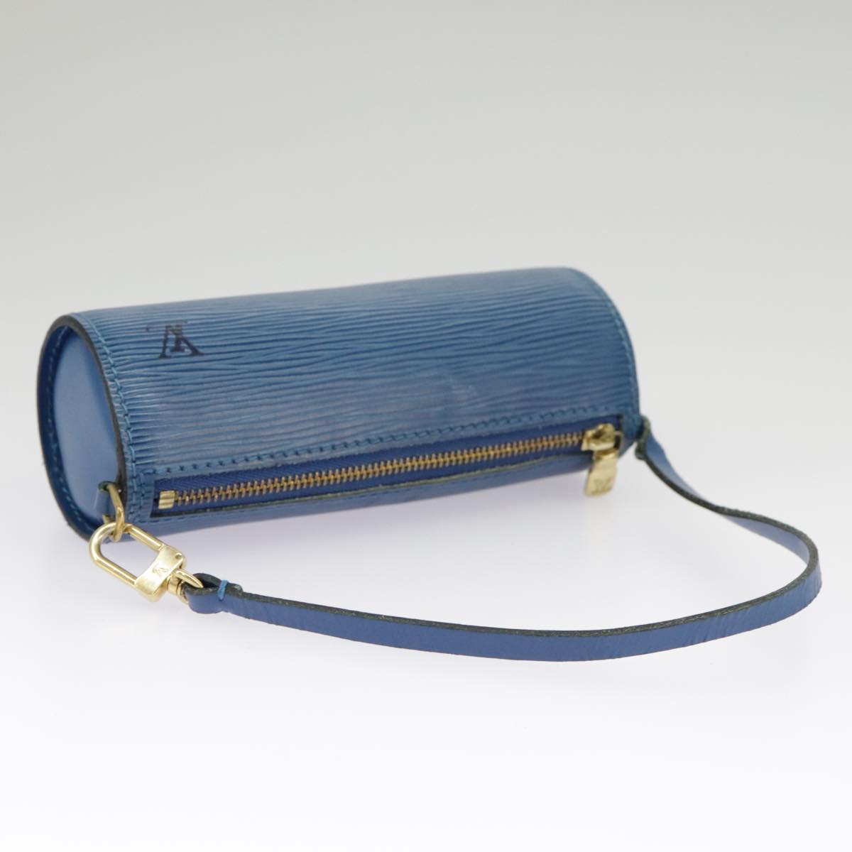 LOUIS VUITTON Epi Papillon Pouch Blue LV Auth 101235