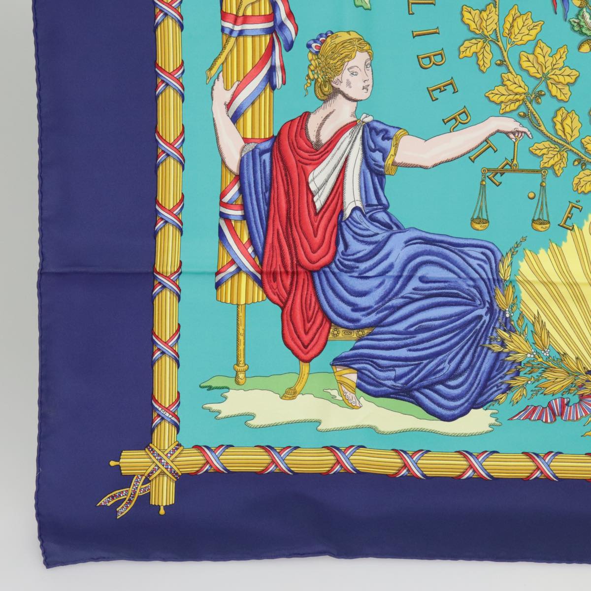 HERMES Carre90 Egalite Fraternite Republique Francaise Liberite Scarf 101239