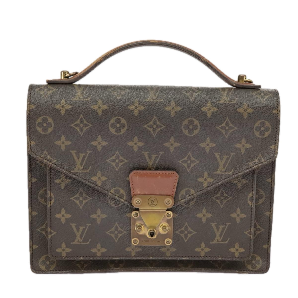 LOUIS VUITTON Monogram Monceau 28 Hand Bag Vintage 2way M51185 LV Auth 101243