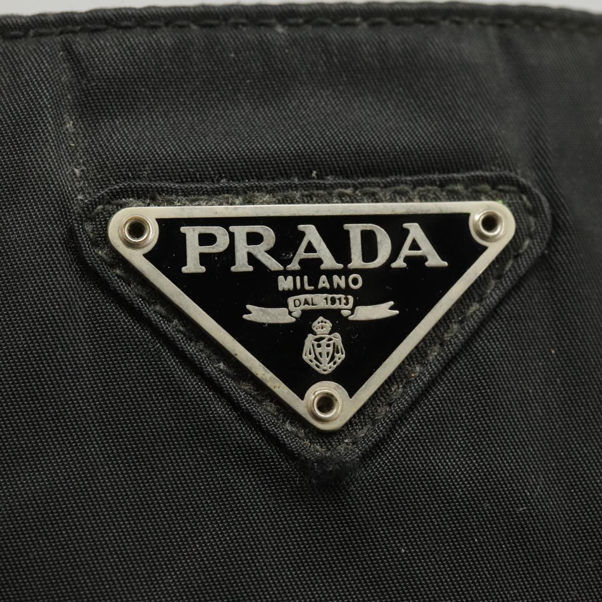 PRADA Hand Bag Nylon Black Auth 101247