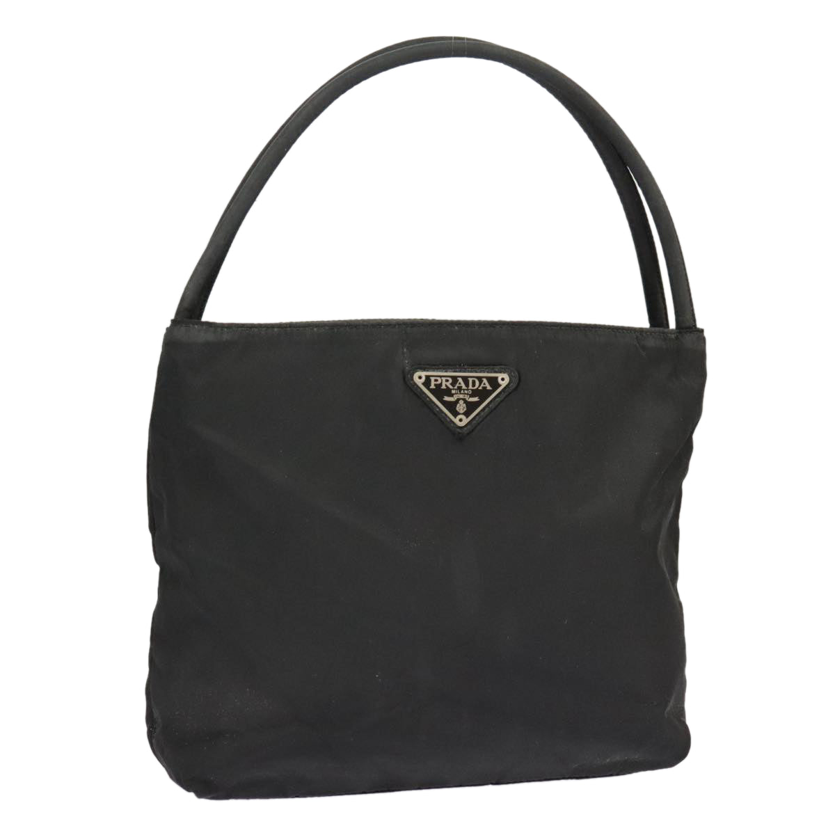 PRADA Hand Bag Nylon Black Auth 101247