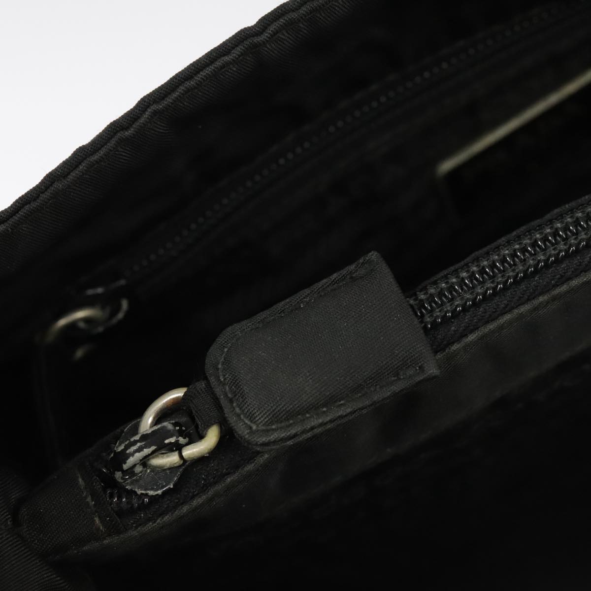 PRADA Hand Bag Nylon Black Auth 101247